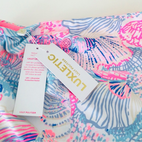 Lilly Pulitzer Weekender Luxletic 21”High Rise Leggings-Multi Roar Of The Seas - Picture 8 of 10